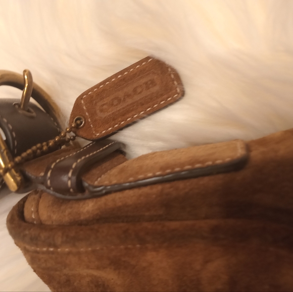 Coach Brown Suede Shoulder Bag - Picture 8 of 16
